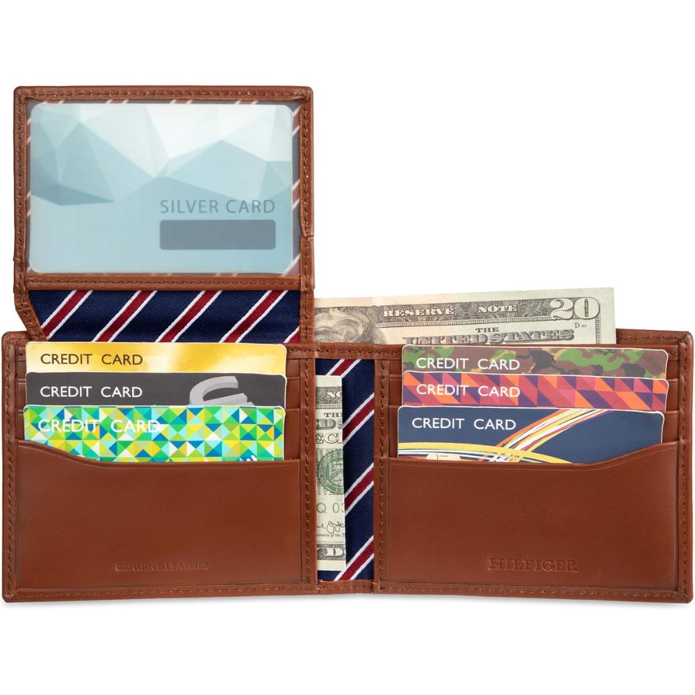 Billetera TOMMY HILFIGER Tarjetero Removible - Marrón Claro