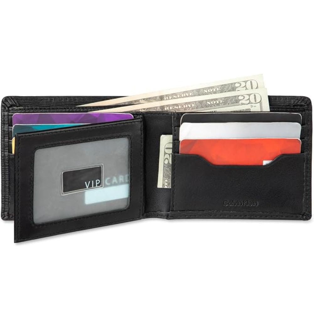 Billetera CALVIN KLEIN Cuero RFID Tarjetero - Negro