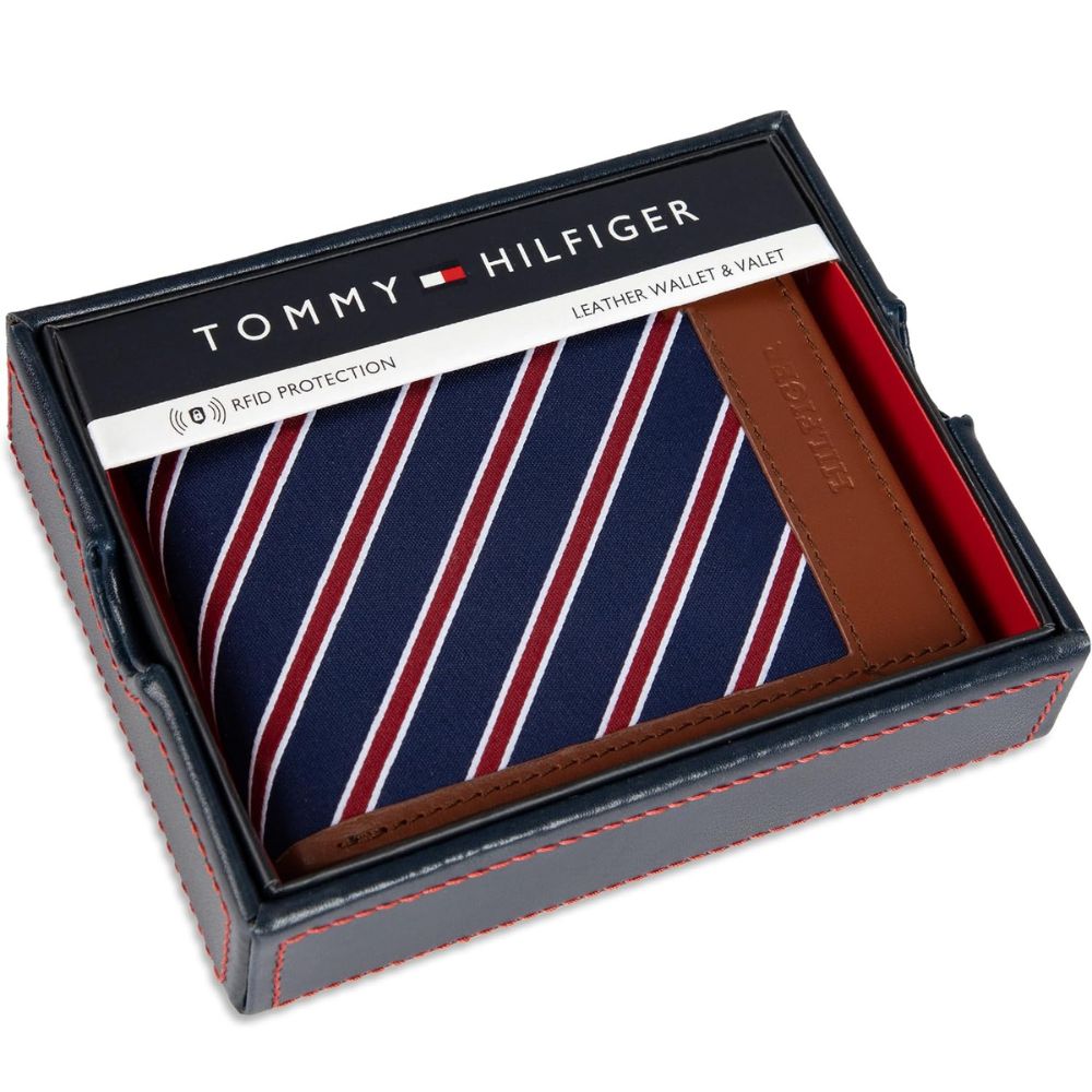 Billetera TOMMY HILFIGER Tarjetero Removible - Marrón Claro