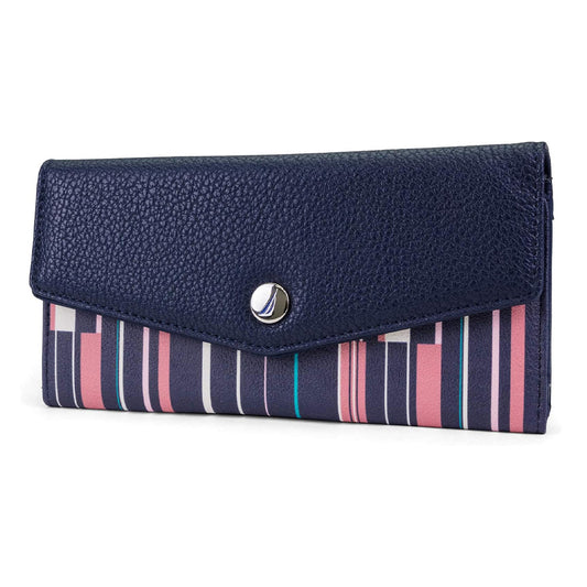 NAUTICA Billetera RFID MUJER - Azul/Rosa