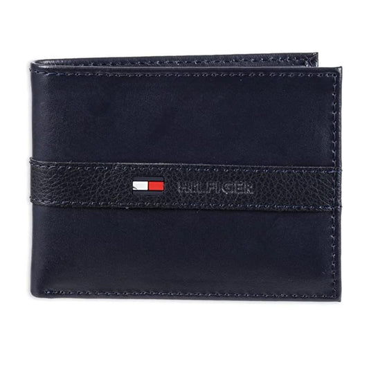 TOMMY HILFIGER Billetera Cuero Delgada - Azul Navy