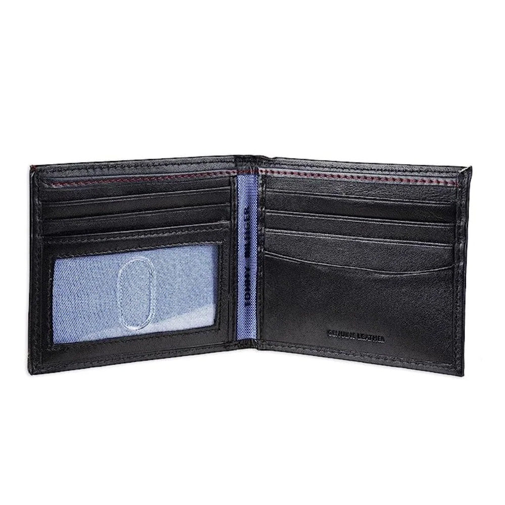 TOMMY HILFIGER Billetera Cuero Delgada RFID - Dark Black