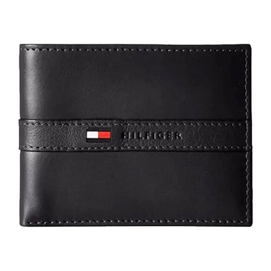 TOMMY HILFIGER Billetera Cuero Delgada - Negro