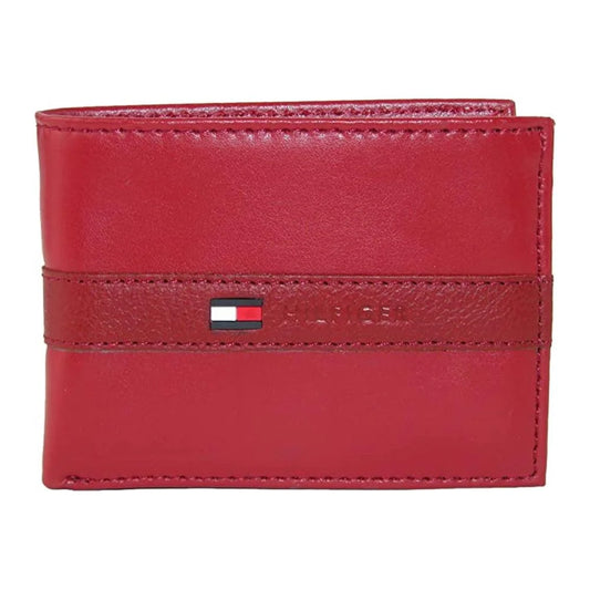 TOMMY HILFIGER Billetera Cuero Delgada - Rojo