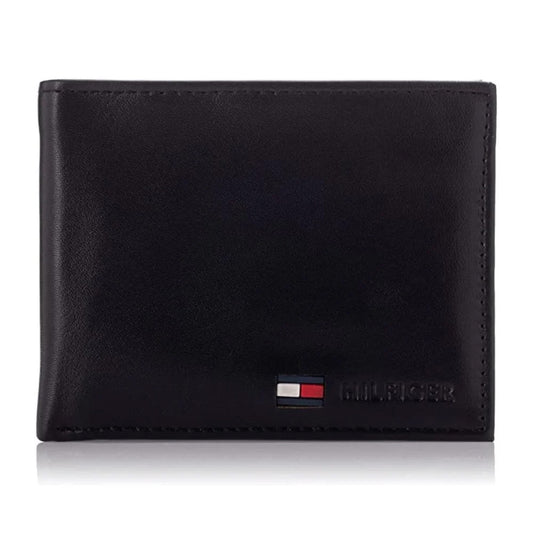 TOMMY HILFIGER Billetera Cuero Plegable - Negro con tarjetero