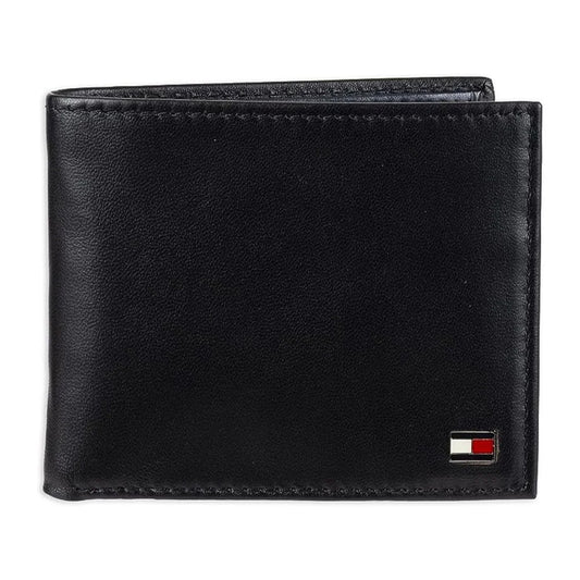 TOMMY HILFIGER Billetera Cuero Delgada RFID - Oxford  Negro