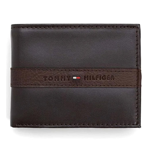 TOMMY HILFIGER Billetera Plegable Delgada - Marrón