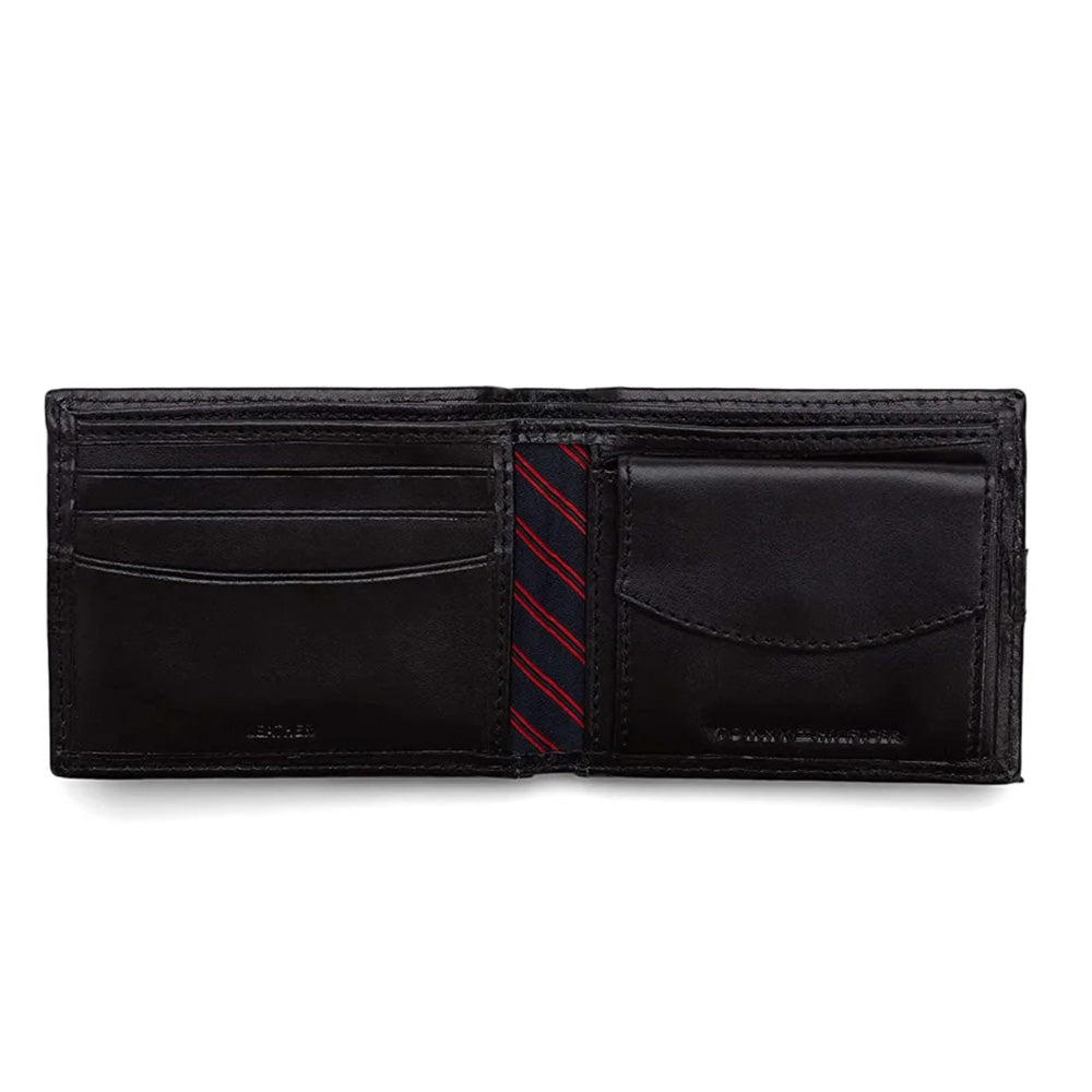 TOMMY HILFIGER Billetera Plegable Delgada - Negro Profundo