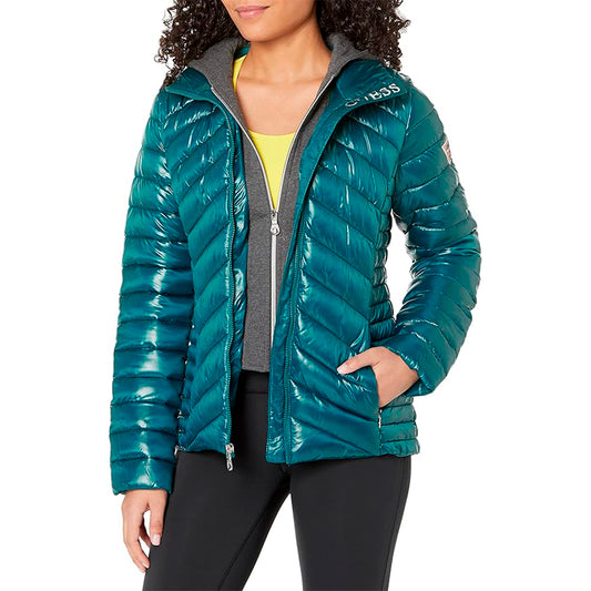 M , GUESS Puffer Packable Mujer - Esmeralda