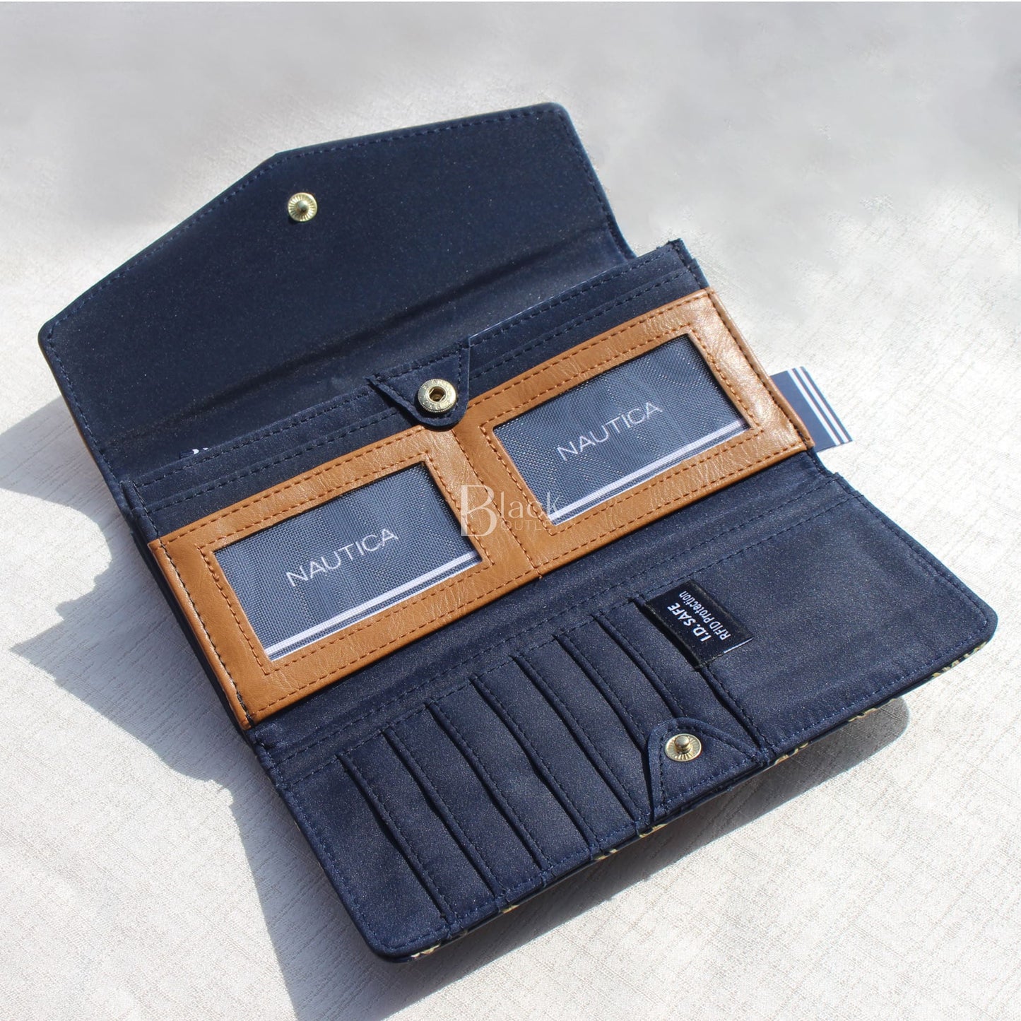 NAUTICA Billetera RFID MUJER Marrón – BLACK OUTLET