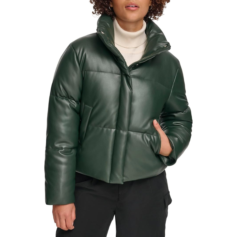 Casaca LEVI'S Puffer Mujer Cuero - Verde Oscuro