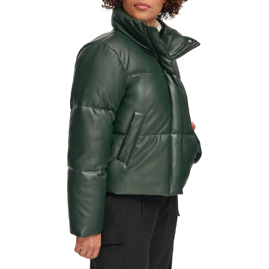 Casaca LEVI'S Puffer Mujer Cuero - Verde Oscuro