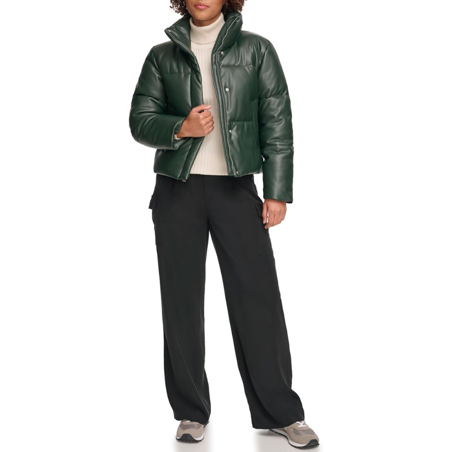 Casaca LEVI'S Puffer Mujer Cuero - Verde Oscuro