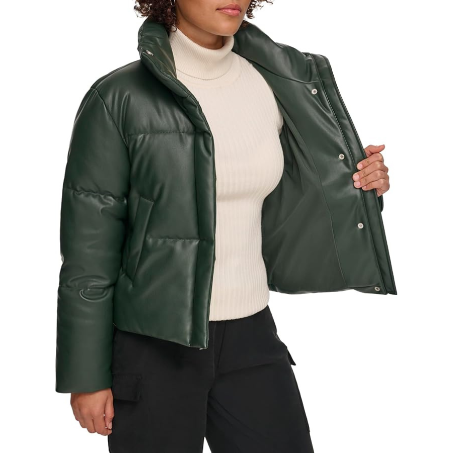 Casaca LEVI'S Puffer Mujer Cuero - Verde Oscuro