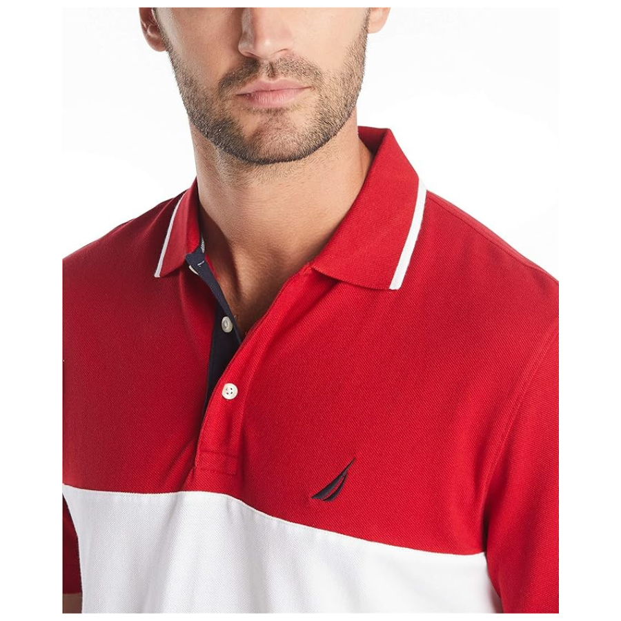 NAUTICA Polo Camisero - Rojo/Azul